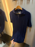 Camiseta Polo Italiana Zara - Azul Marinho