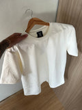 Camiseta LV Branca Texturizada