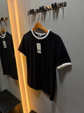 Camiseta Gola Trocada Zara Slim Fit Preta