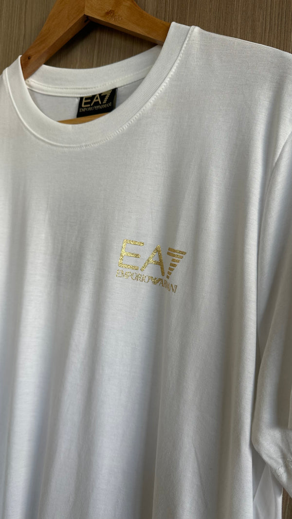 Camiseta EA7 Branca - Luxo