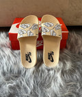 Slide Nike Bege e Branco