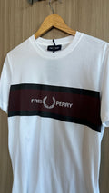 Camiseta Fred Perry Branca - Luxo