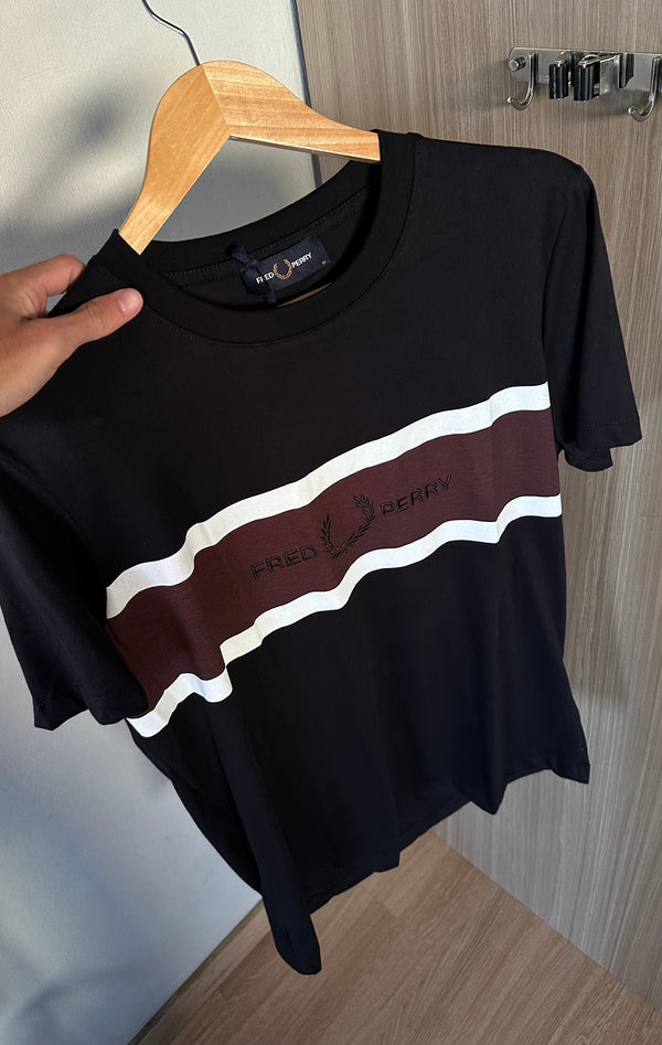 Camiseta Fred Perry Preta - Luxo