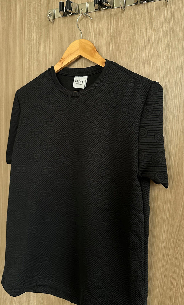 Camiseta LV Gucci Preta Texturizada