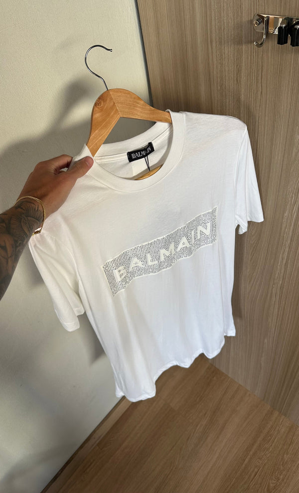 Camiseta Balmain Branca - Luxo