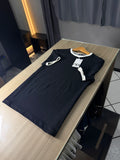 Camiseta Gola Trocada Zara Slim Fit Preta
