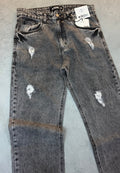Calça Reta Cinza com Rasgo - Presence Jeans