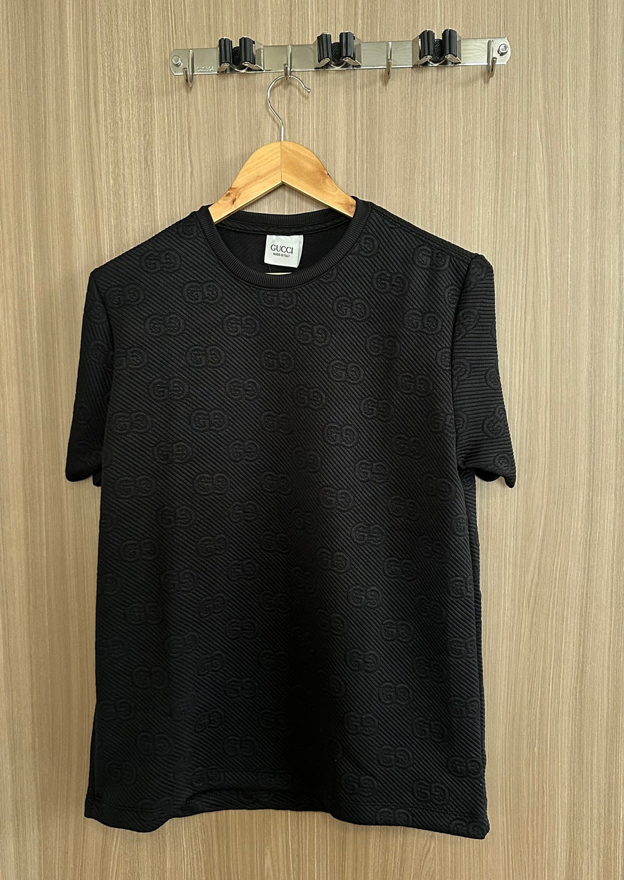 Camiseta LV Gucci Preta Texturizada