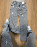 Calça Reta Cinza