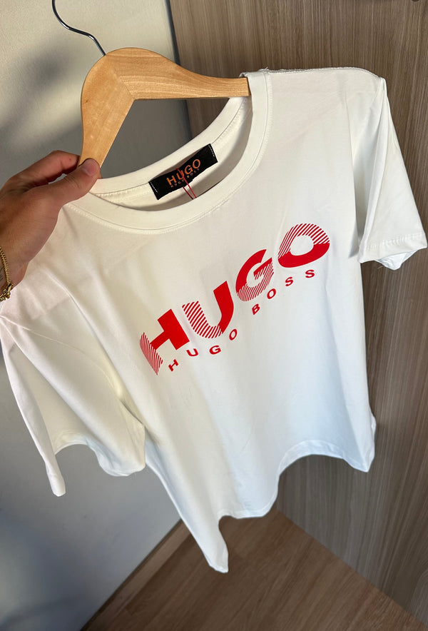 Camiseta Hugo Boss Branca - Luxo
