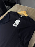 Camiseta Zara Slim Fit Preta