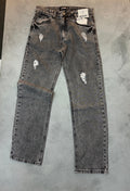 Calça Reta Cinza com Rasgo - Presence Jeans
