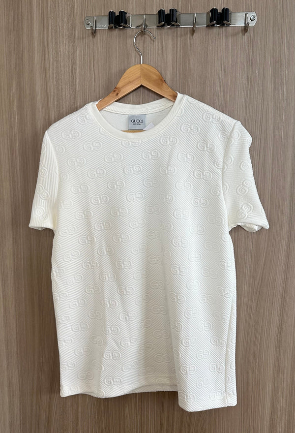 Camiseta Gucci Branca Texturizada