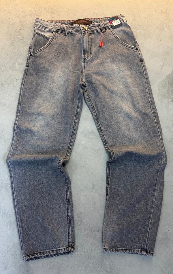 Calça Reta Cinza