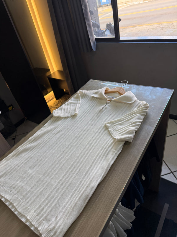 Camiseta Polo Italiana Zara - Branca