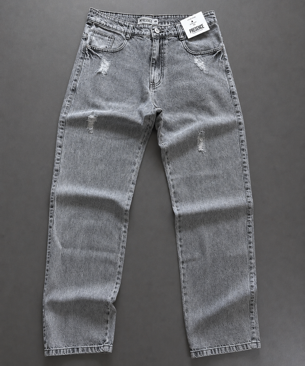 Calça Reta Cinza