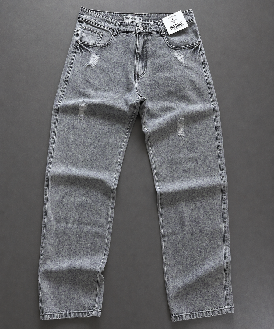 Calça Reta Cinza