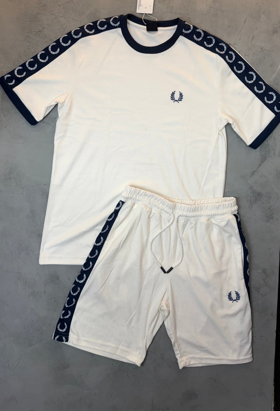 Conjunto Fred Perry Branco
